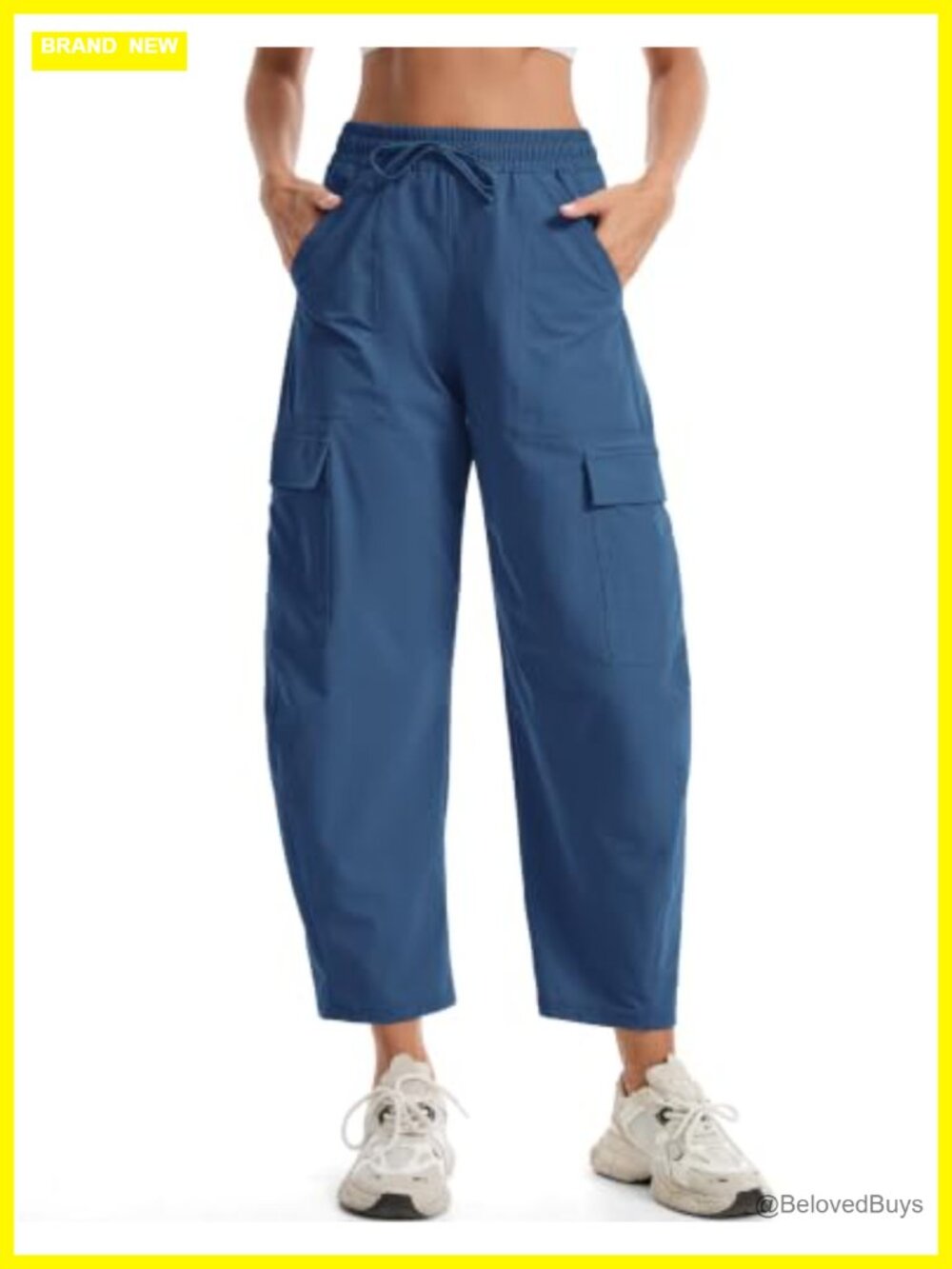 Cargo Barrel Pants Nylon Spandex Quick-Dry Hiking Travel Lounge